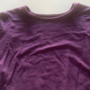 Denim & Co essentials long sleeve crew neck top; size L